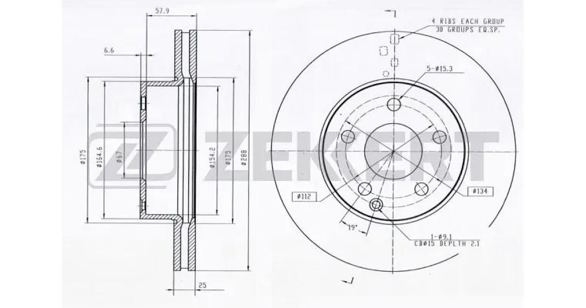 BS5639 - ZEKKERT - Тормозной диск