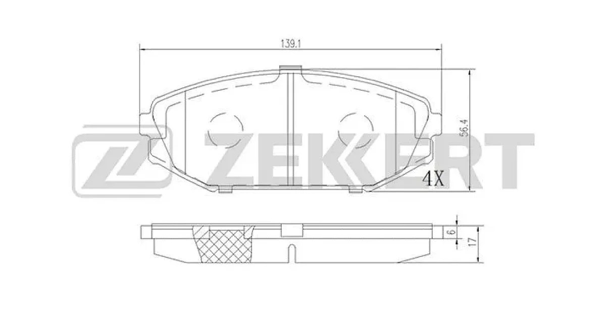 BS2167 - ZEKKERT - Комплект тормозных колодок, дисковый тормоз