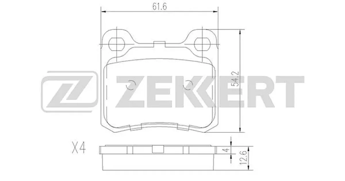 BS1215 - ZEKKERT - Комплект тормозных колодок, дисковый тормоз