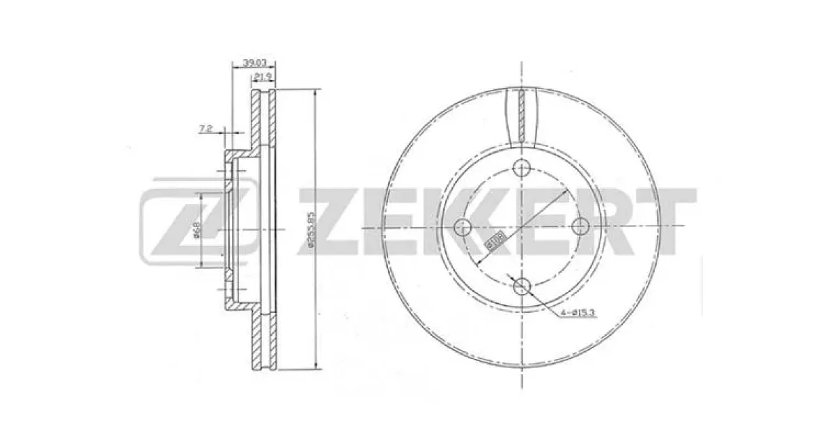 BS5077 - ZEKKERT - Тормозной диск