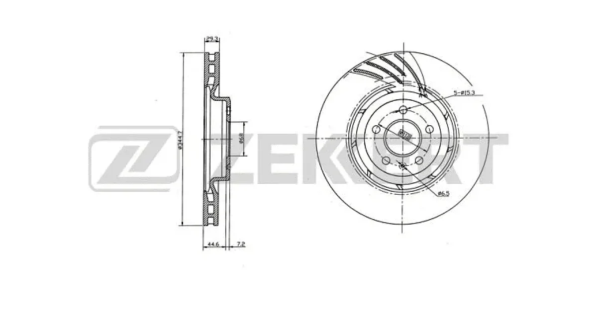 BS6277 - ZEKKERT - Тормозной диск
