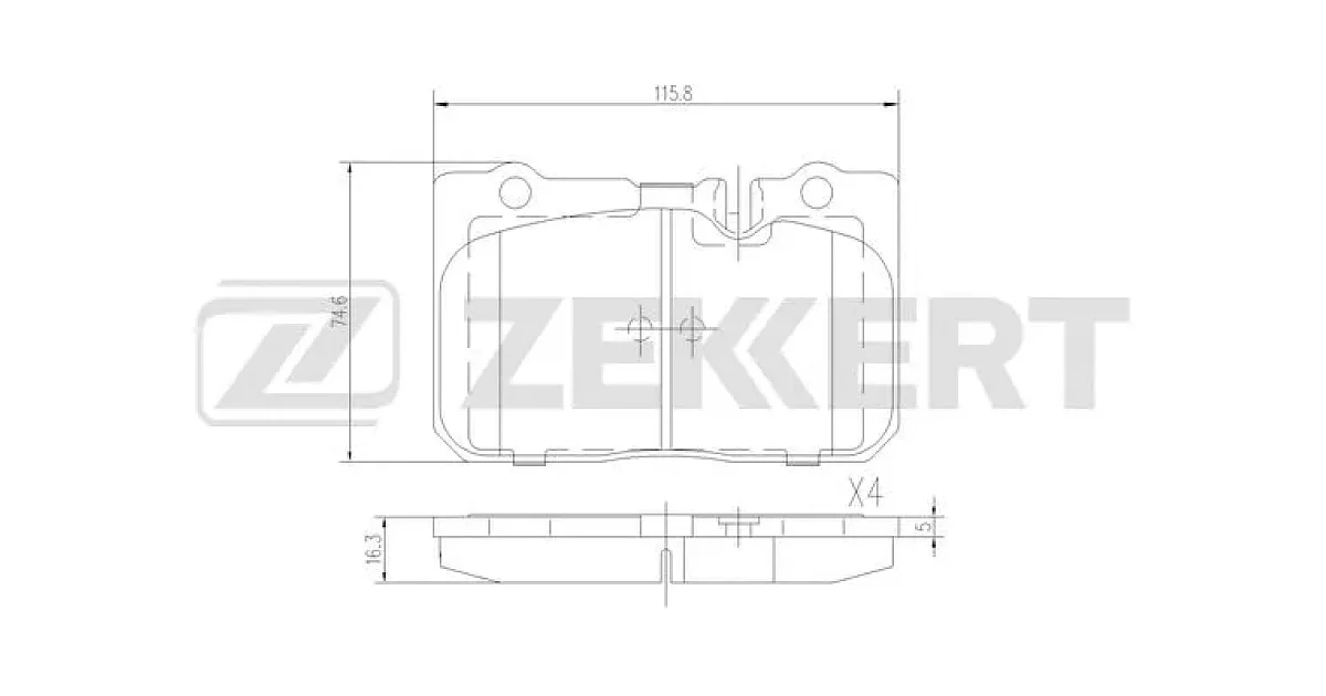 BS3035 - ZEKKERT - Комплект тормозных колодок, дисковый тормоз