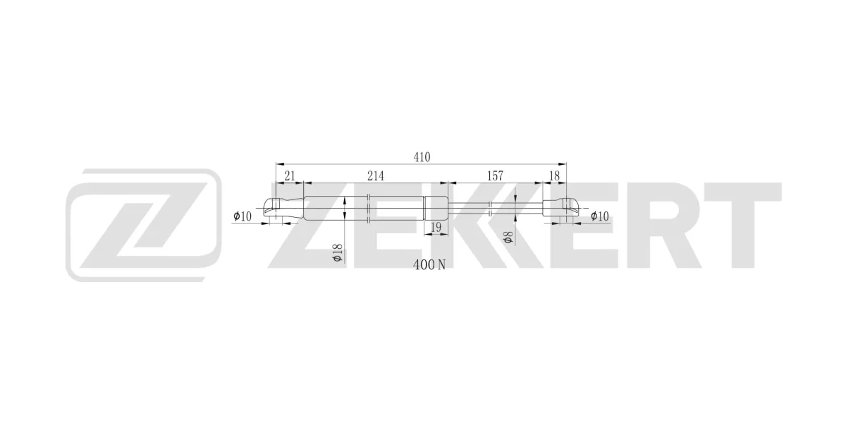 GF2562 - ZEKKERT - Газовая пружина, крышка багажник