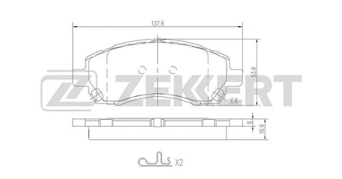 BS2134 - ZEKKERT - Комплект тормозных колодок, дисковый тормоз