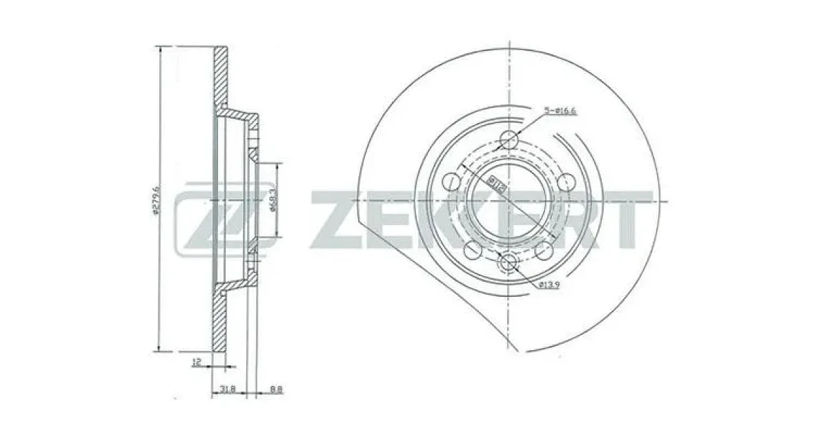 BS5094 - ZEKKERT - Тормозной диск