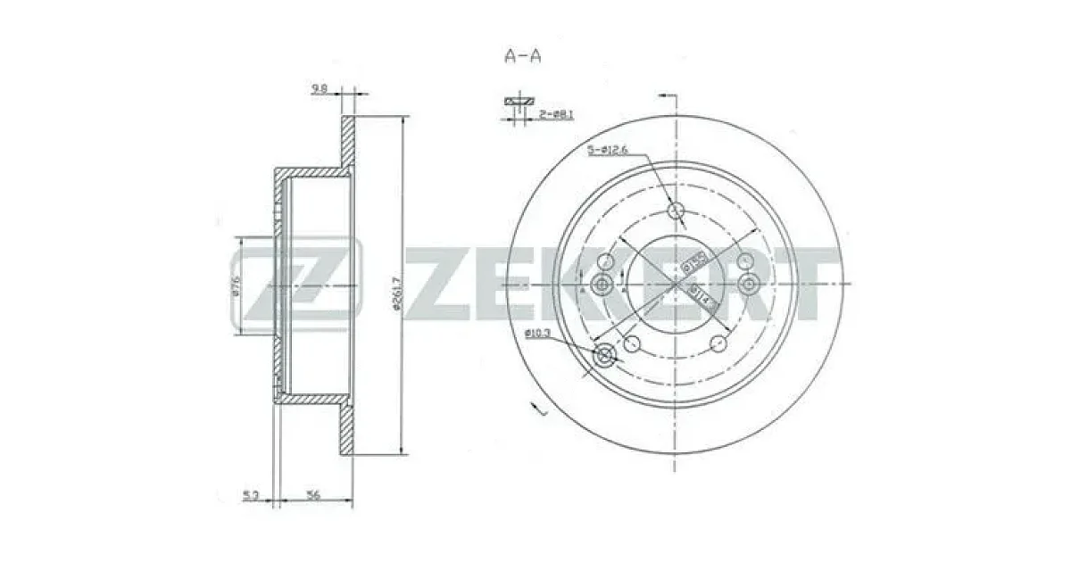 BS5273 - ZEKKERT - Тормозной диск