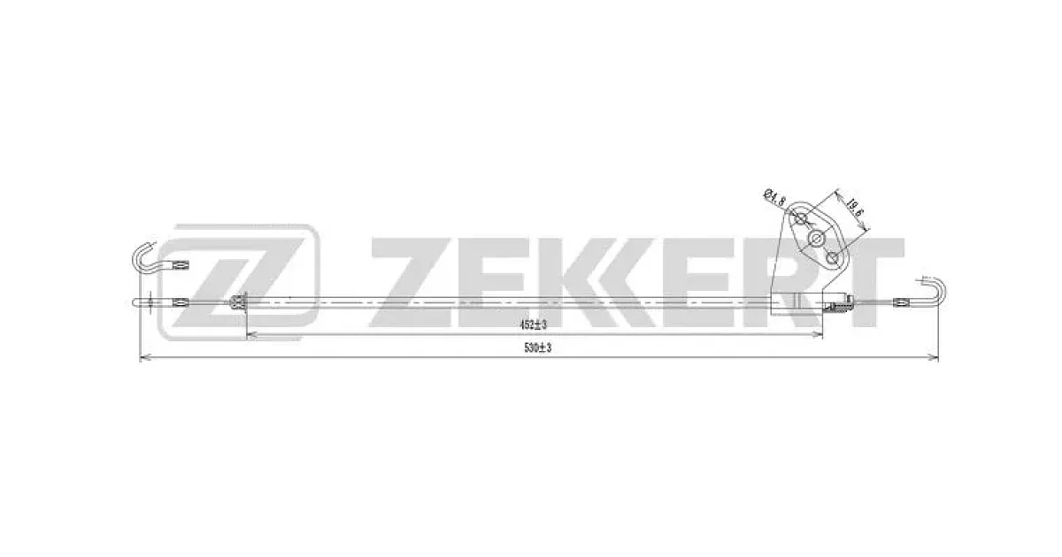 BZ1047 - ZEKKERT - Трос, замок двери