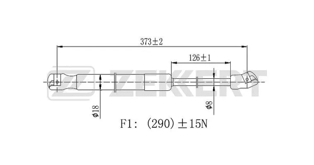 GF2428 - ZEKKERT - Газовая пружина, капот