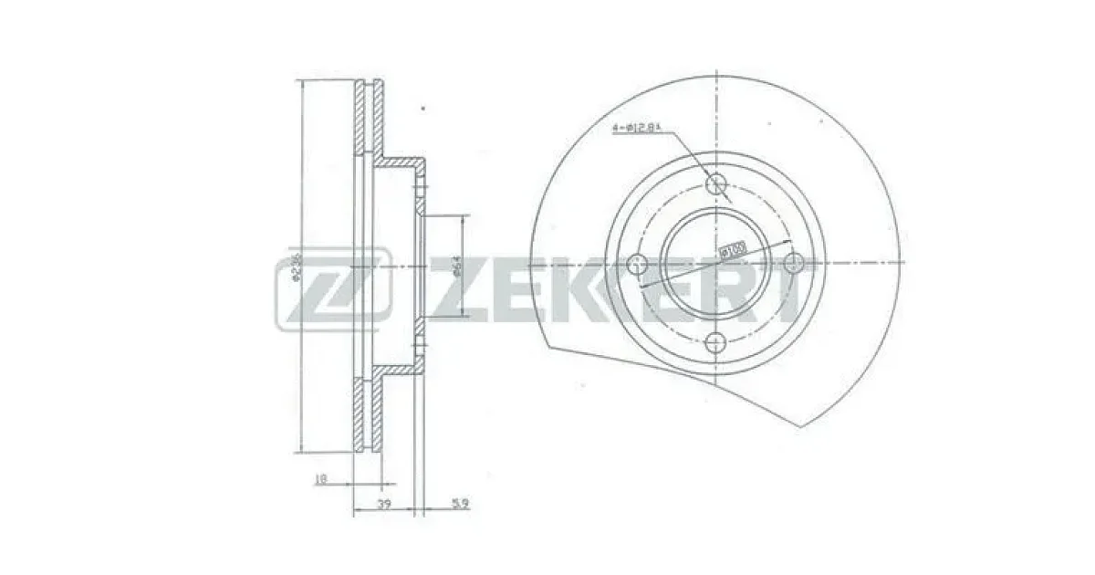 BS5139 - ZEKKERT - Тормозной диск