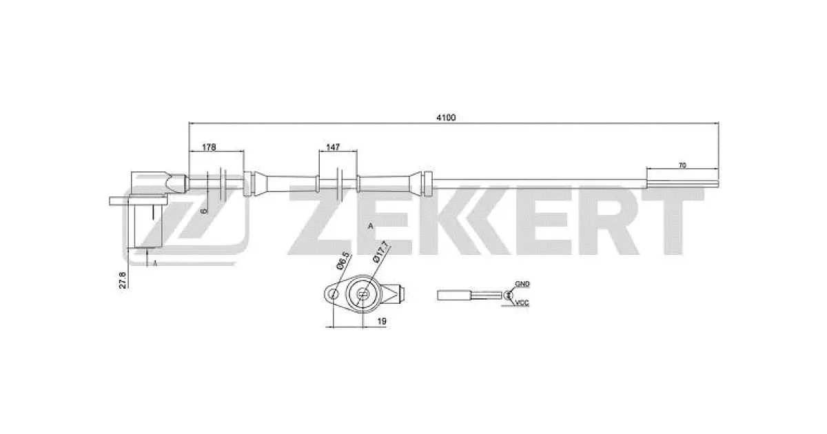 ZEKKERT SE-6138, Датчик, частота вращения колеса