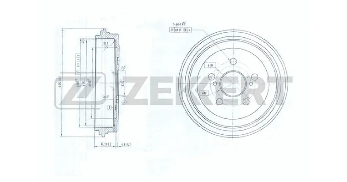 BS5584 - ZEKKERT - Тормозной барабан