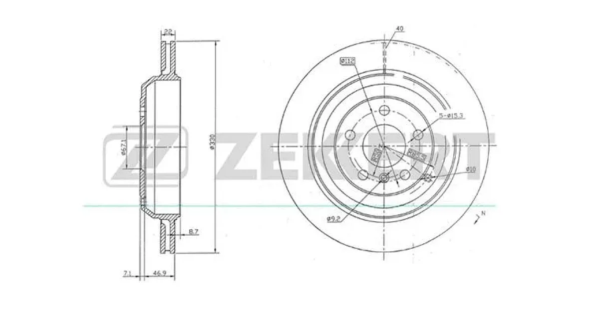 BS5770 - ZEKKERT - Тормозной диск