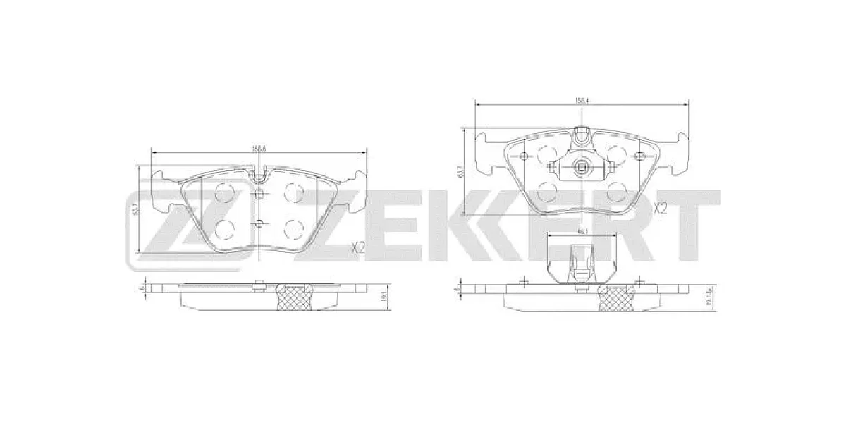 BS1370 - ZEKKERT - Комплект тормозных колодок, дисковый тормоз