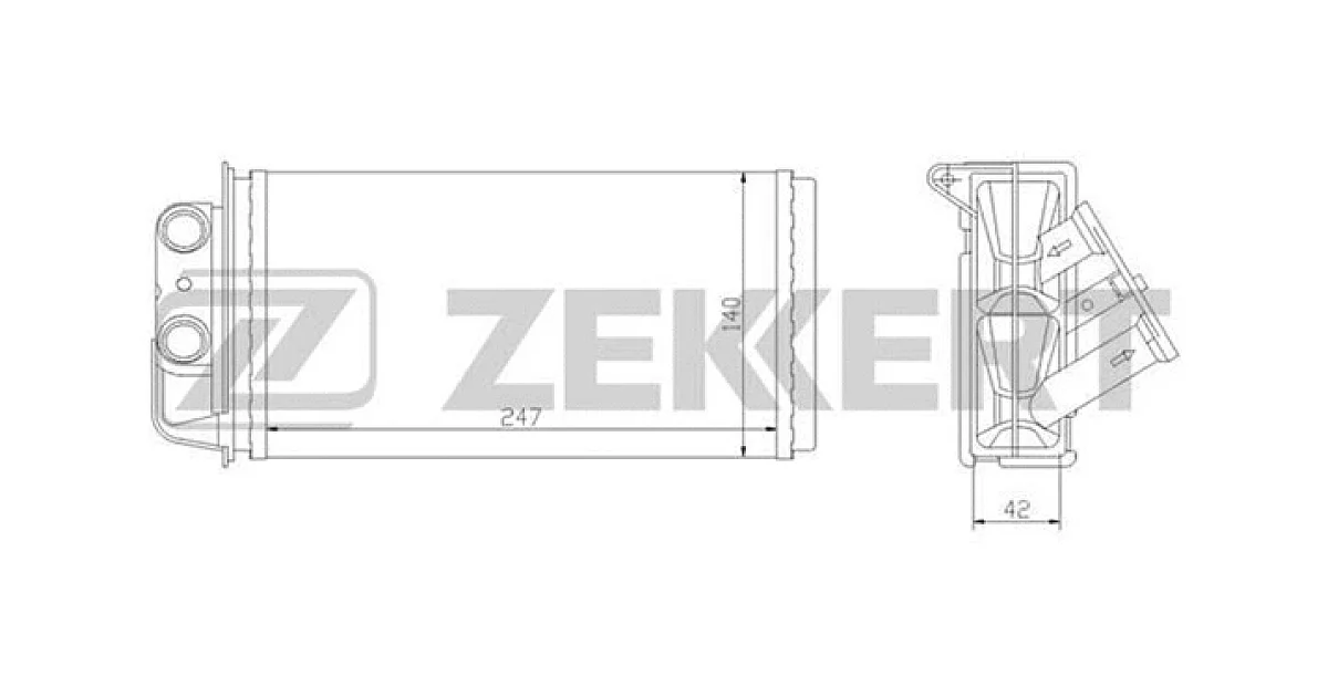 MK5036 - ZEKKERT - Теплообменник, отопление салона