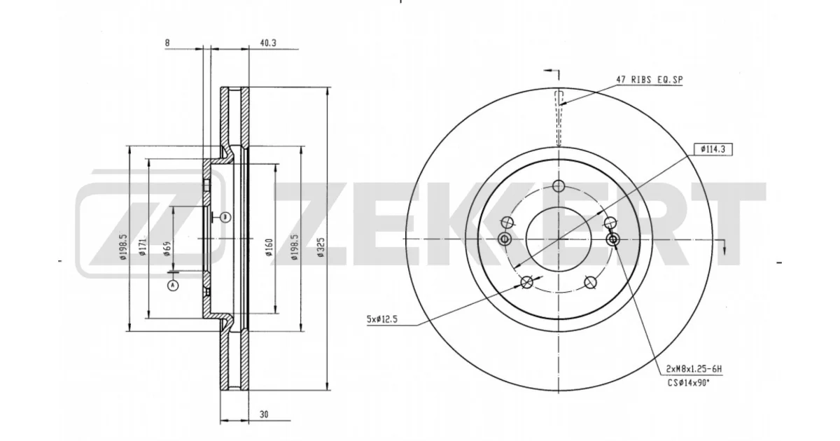 BS6631 - ZEKKERT - Тормозной диск