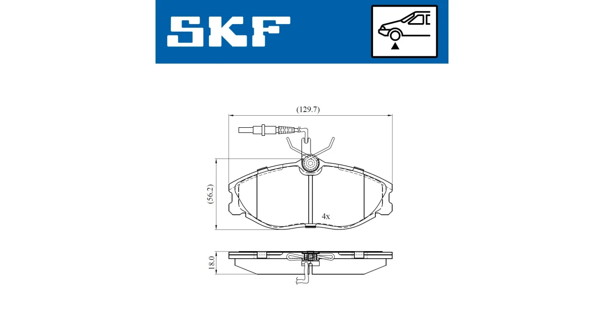VKBP80477E - SKF - Комплект тормозных колодок, дисковый тормоз