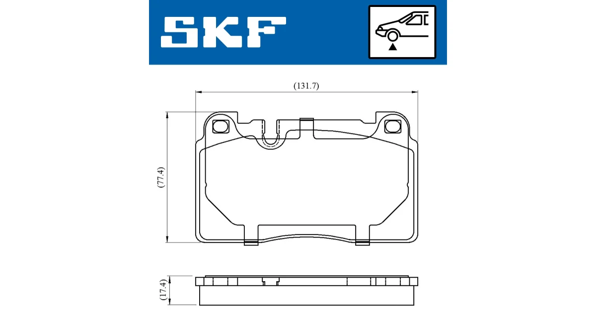 VKBP80225 - SKF - Комплект тормозных колодок, дисковый тормоз