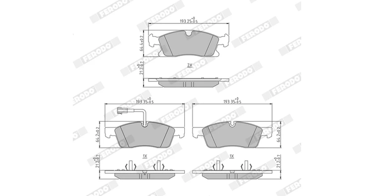 FERODO FDB5419, Комплект тормозных колодок, дисковый тормоз
