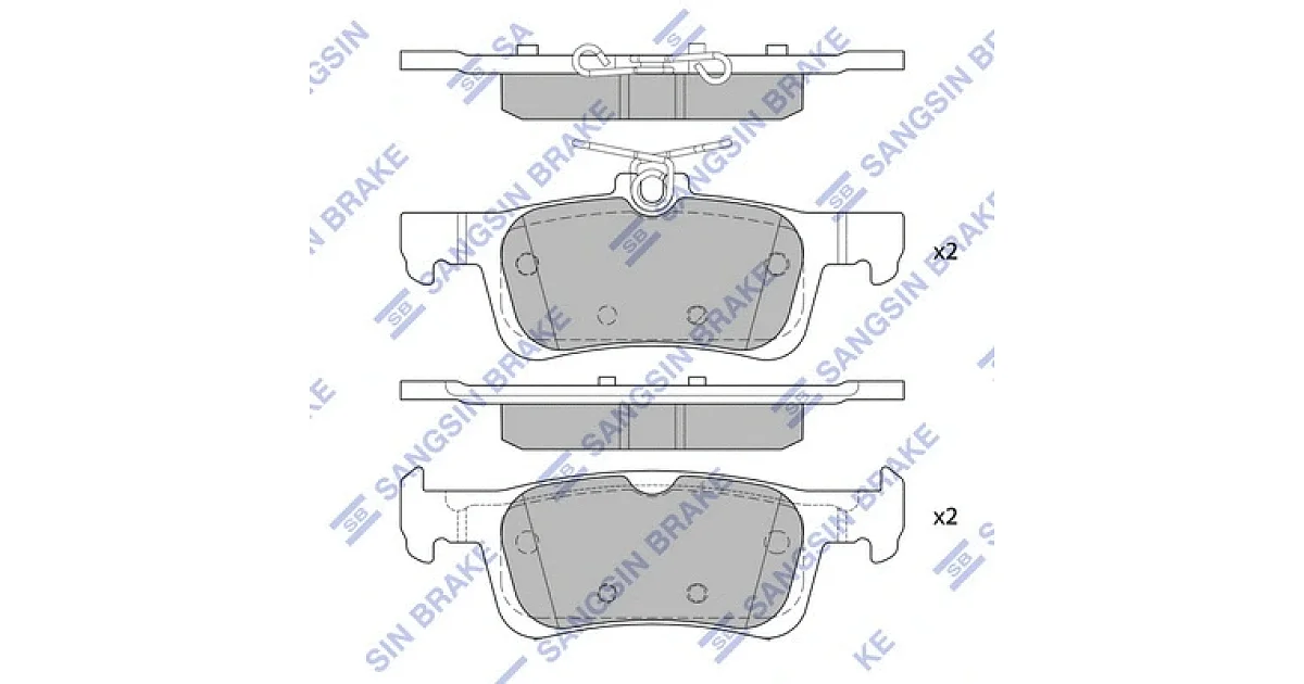 SANGSIN SP4036, Комплект тормозных колодок, дисковый тормоз