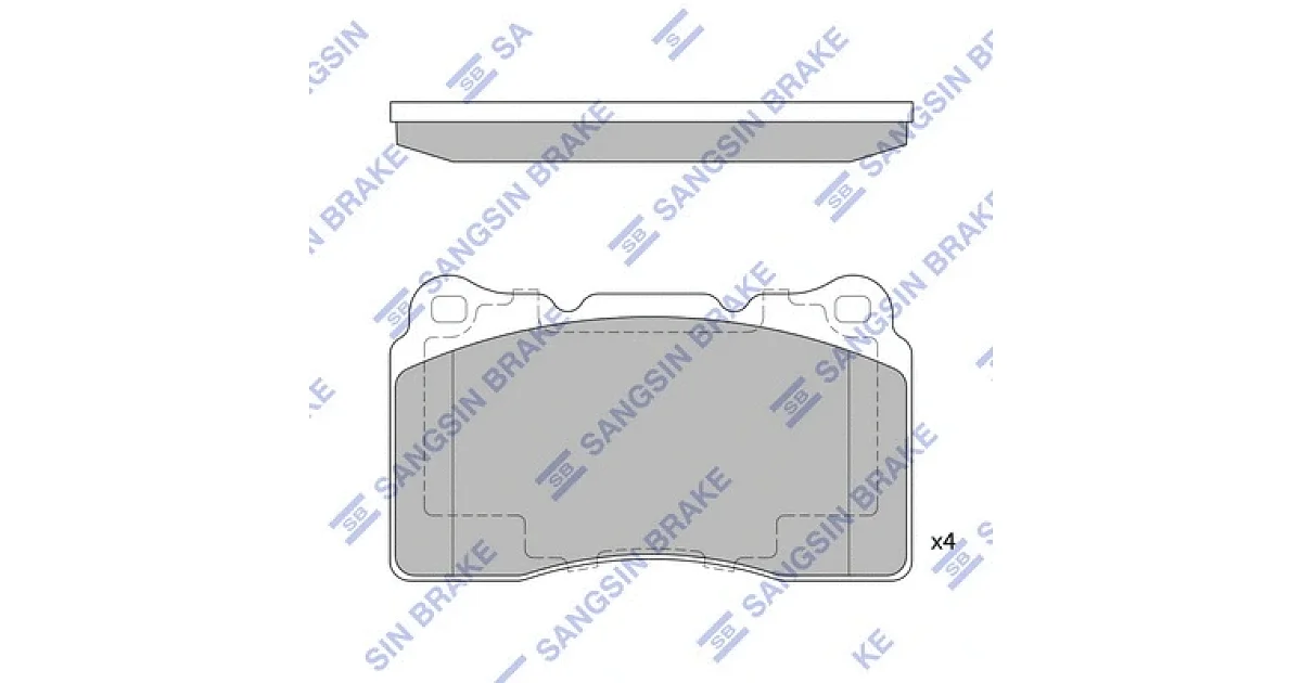 SANGSIN SP4145A, Комплект тормозных колодок, дисковый тормоз