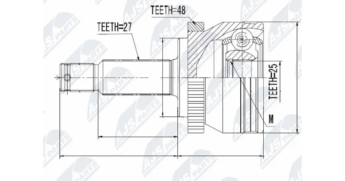 NTY NPZ-HY-508 (NPZHY508), Шарнирный комплект, приводной вал