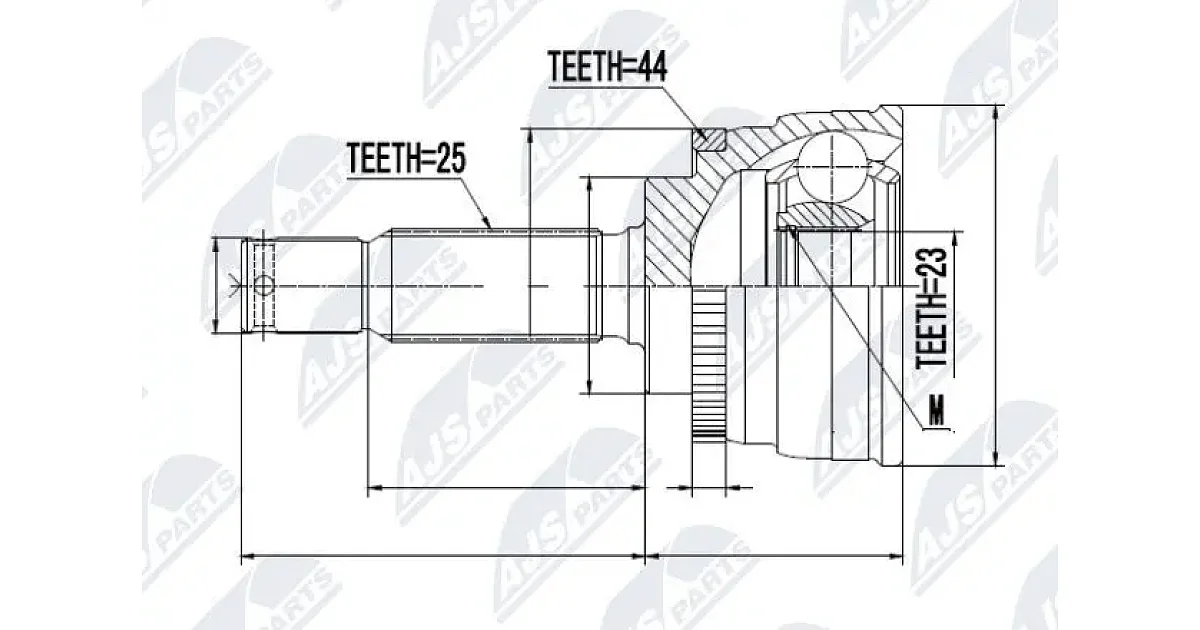 NTY NPZ-HY-533, Шарнирный комплект, приводной вал