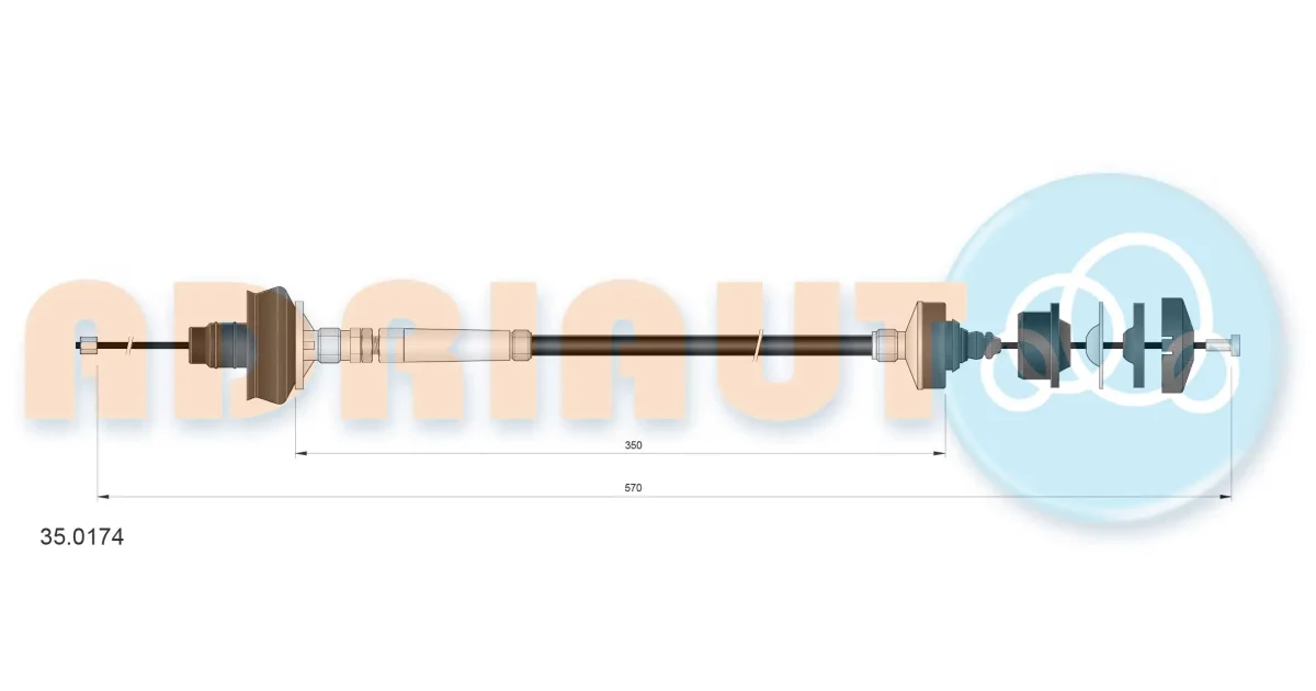 350174 - ADRIAUTO - Трос, управление сцеплением