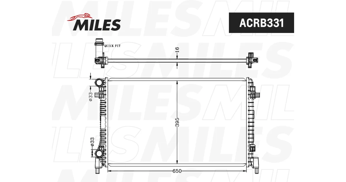 MILES ACRB331, Радиатор, охлаждение двигателя