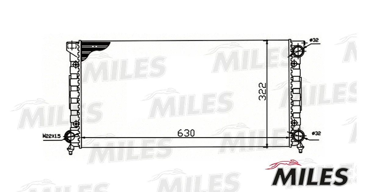 MILES ACRM127, Радиатор, охлаждение двигателя