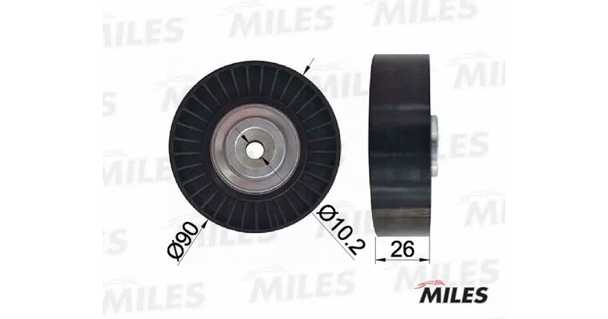 AG03095 - MILES - Паразитный / ведущий ролик, поликлиновой ремень