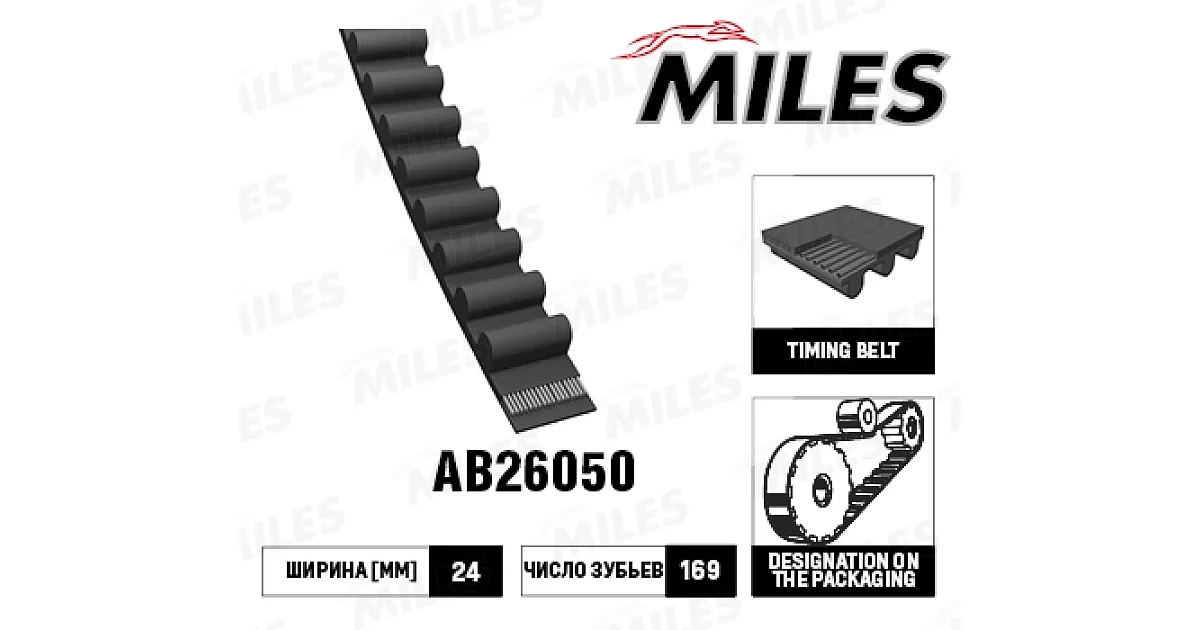 AB26050 - MILES - Зубчатый ремень