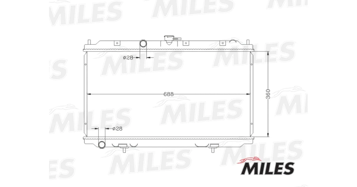 MILES ACRB059, Радиатор, охлаждение двигателя