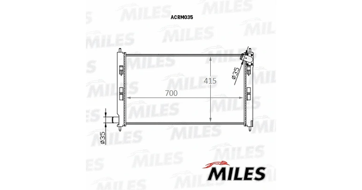MILES ACRM035, Радиатор, охлаждение двигателя