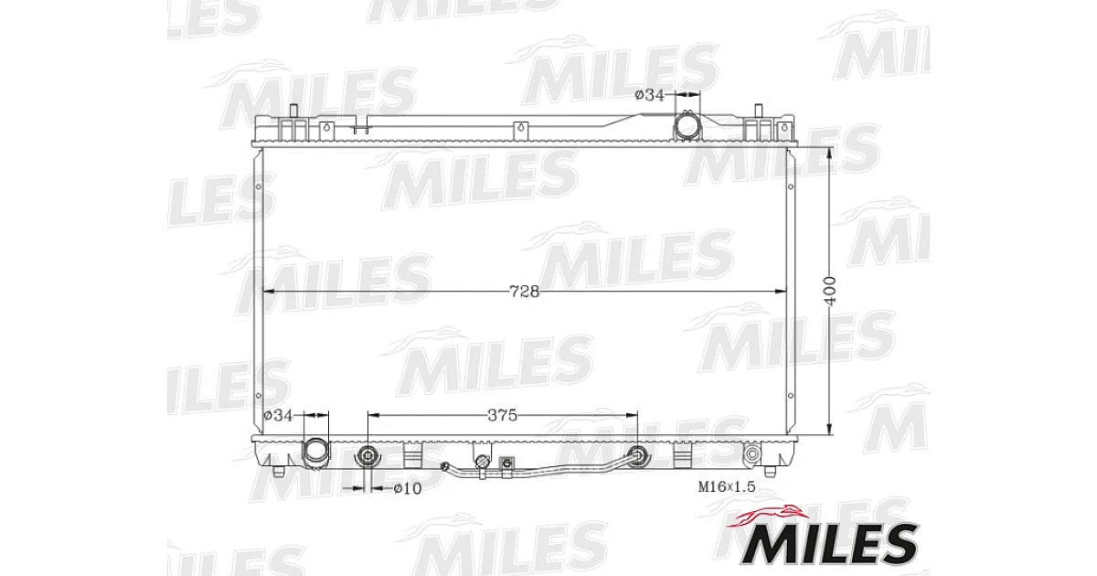 ACRB370 - MILES - Радиатор, охлаждение двигателя