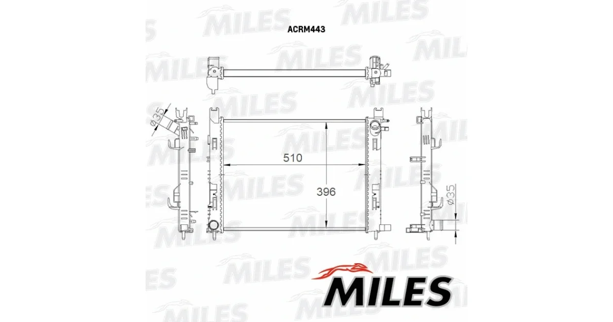 MILES ACRM443, Радиатор, охлаждение двигателя
