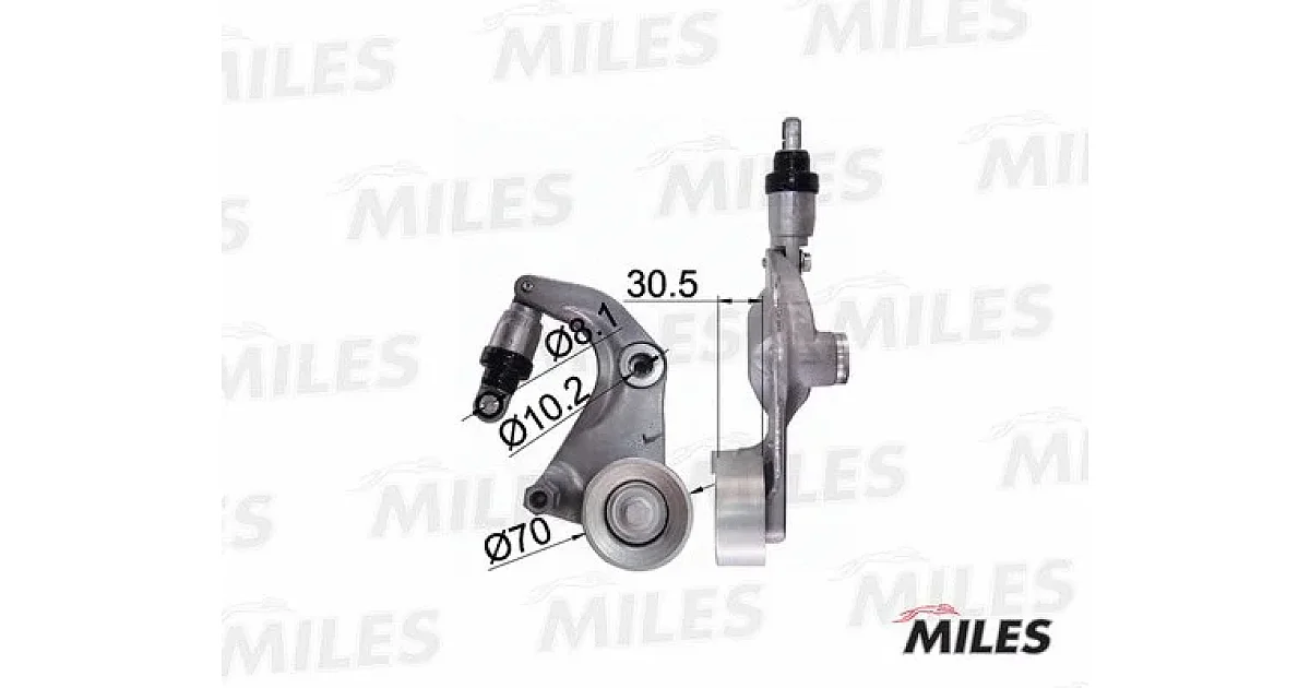 AG00135 - MILES - Натяжная планка, поликлиновой ремень