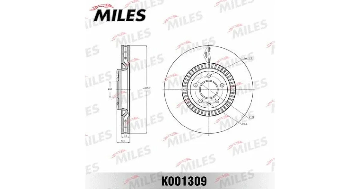 K001309 - MILES - Тормозной диск