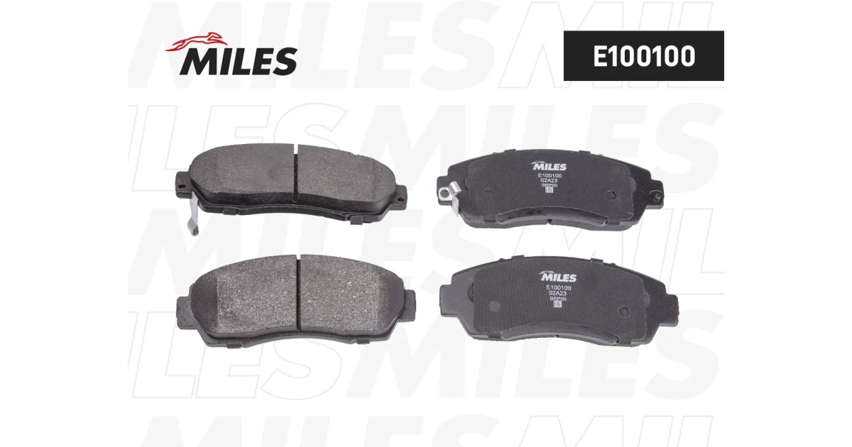 MILES E100100, Комплект тормозных колодок, дисковый тормоз