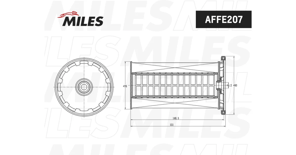 MILES AFFE207, Топливный фильтр