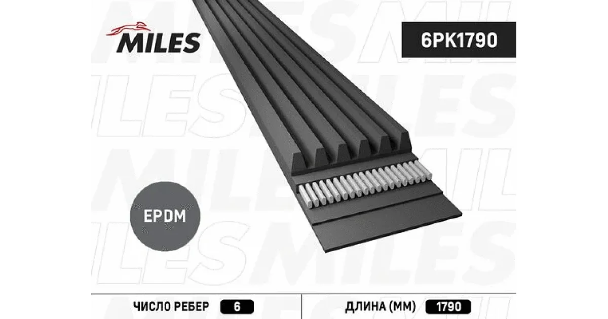 6PK1790 - MILES - Поликлиновой ремень