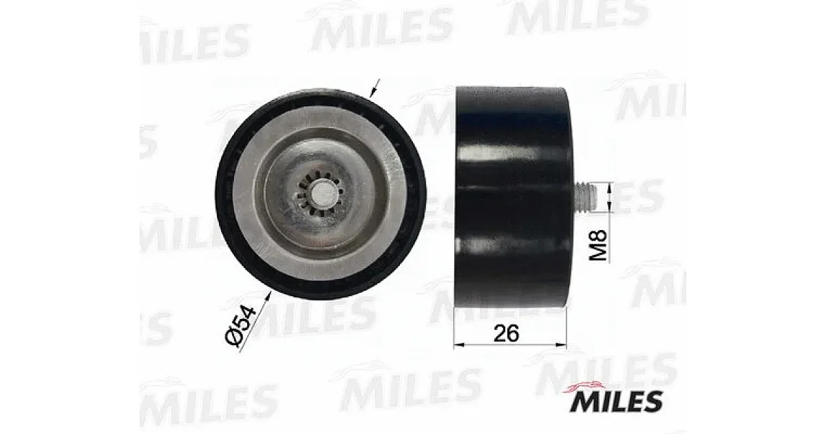 AG03064 - MILES - Паразитный / ведущий ролик, поликлиновой ремень