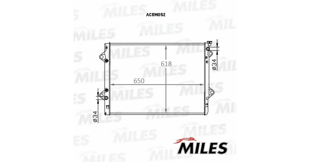 MILES ACRM052, Радиатор, охлаждение двигателя