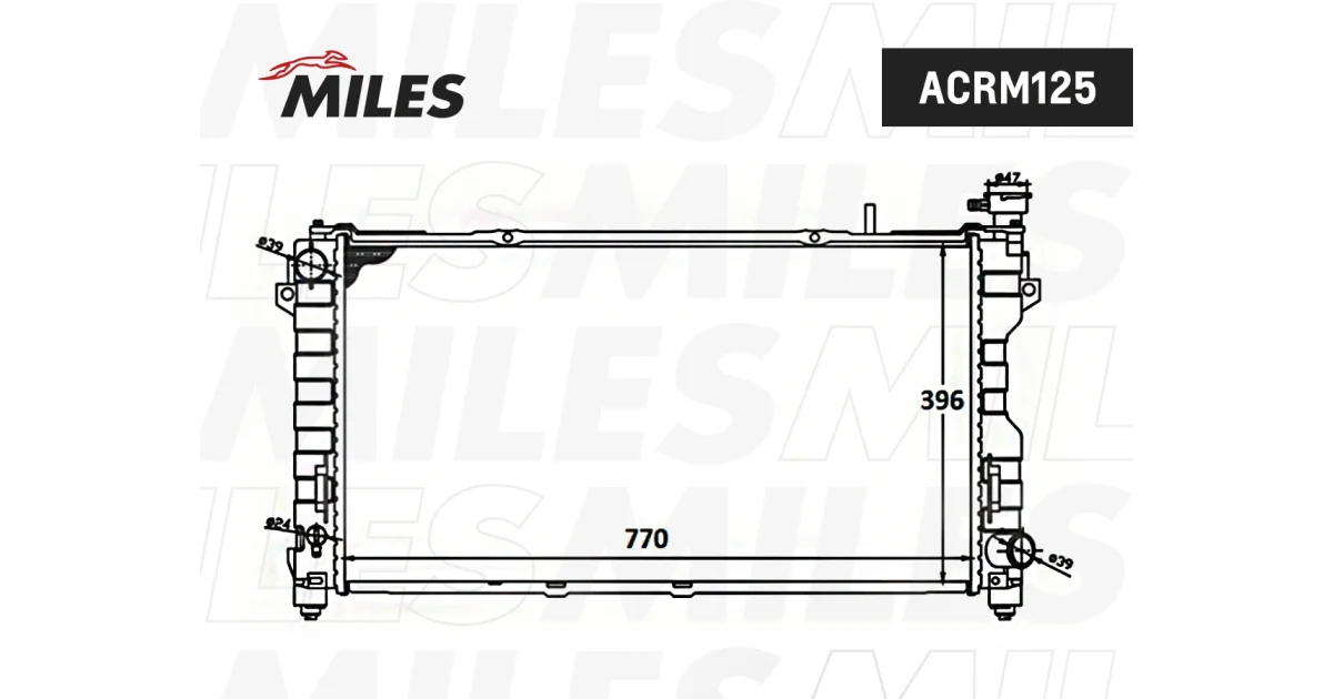 ACRM125 - MILES - Радиатор, охлаждение двигателя