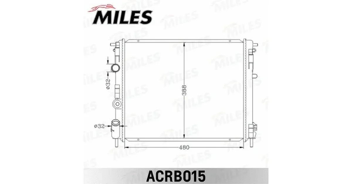 ACRB015 - MILES - Радиатор, охлаждение двигателя