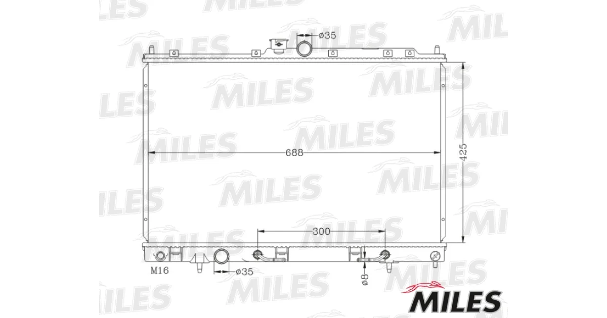 MILES ACRB072, Радиатор, охлаждение двигателя