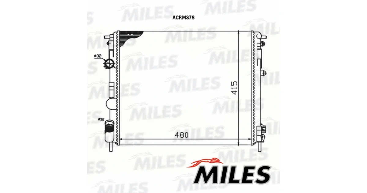MILES ACRM378, Радиатор, охлаждение двигателя