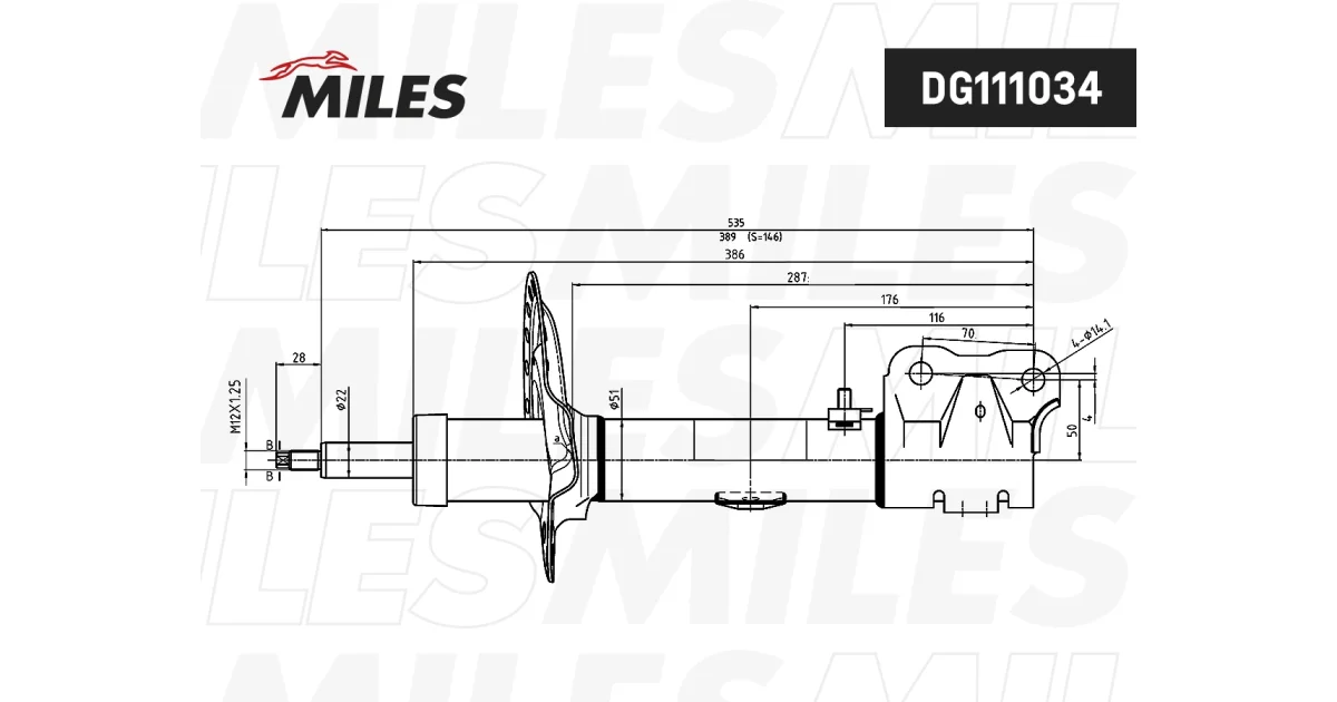 DG111034 - MILES - Амортизатор