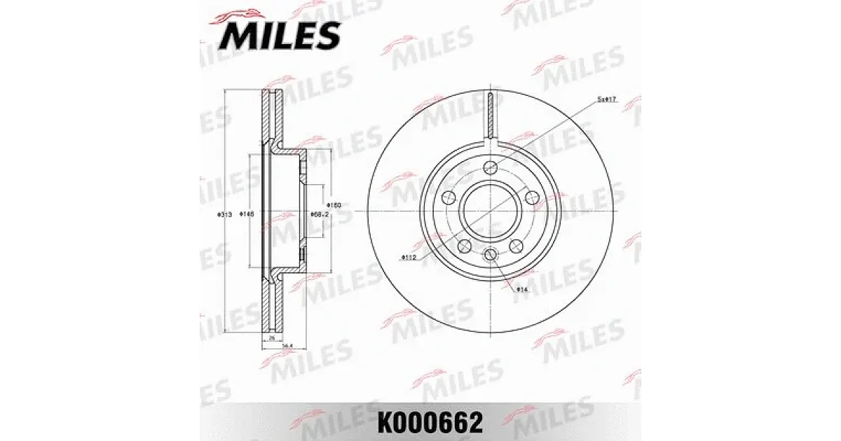 K000662 - MILES - Тормозной диск