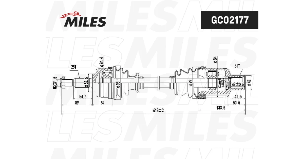 GC02177 - MILES - Приводной вал