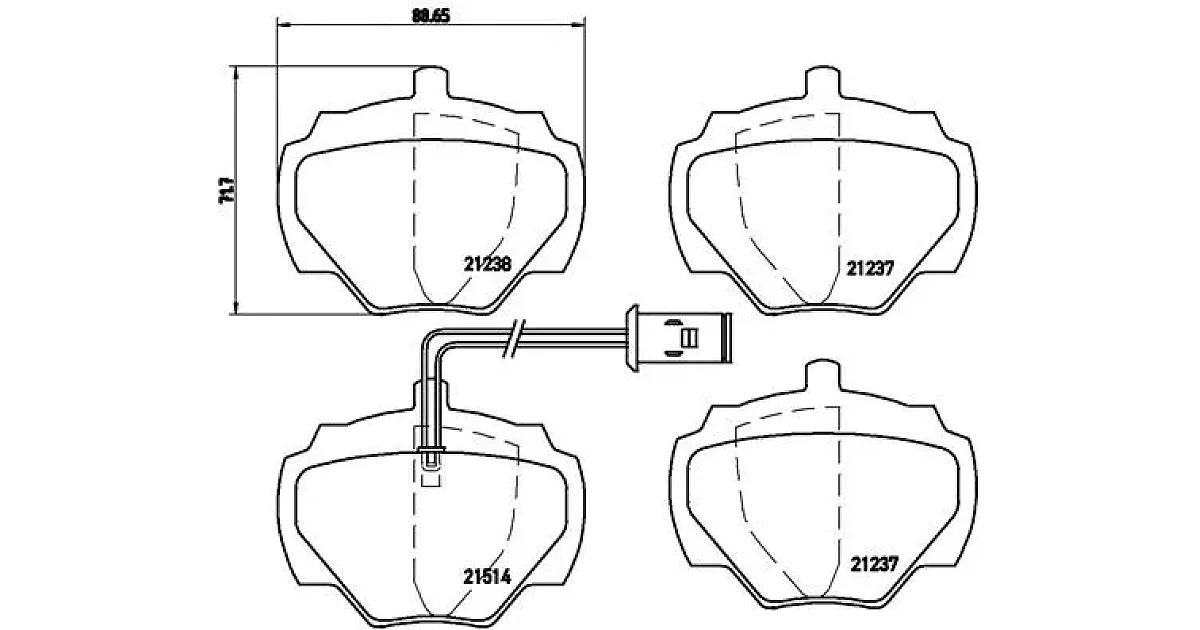 P44003 - BREMBO - Комплект тормозных колодок, дисковый тормоз